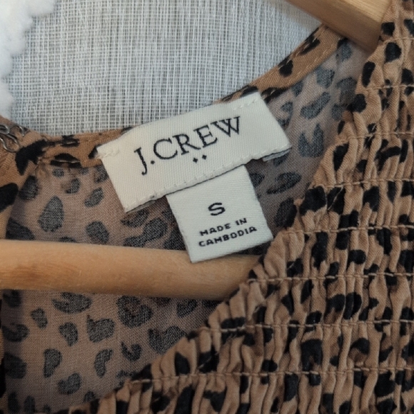 J. Crew Factory Tan Patterned Midi Dress - Picture 2 of 3